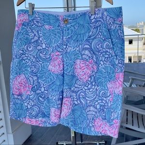 Lilly Pulitzer Chipper Shorts Blue Haven Raising Shell 14